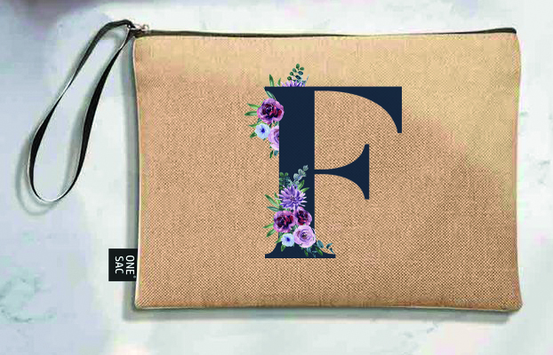 Sac à main Lettre F (Modèles variés) (25 × 18 × 1 cm)